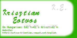 krisztian eotvos business card